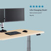 Roy m. states life changing light wood silver finish desk back soreness gone with a five star review 